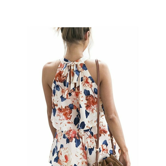Chiffon Floral Romper - Picture 3 of 6